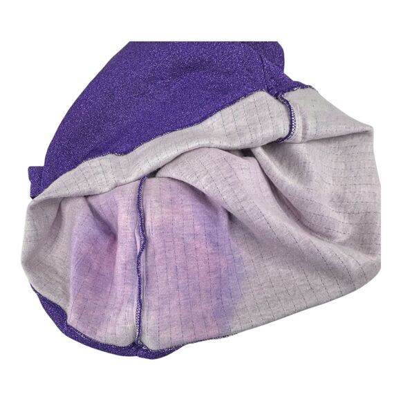 Louie Bernard Vtg Set Tank Top & Pull-on Pants Purple Sparkle High Waist Size L - Picture 13 of 16